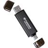 Transcend SSD portatile ESD310C da 512 GB Type-A/Type-C, compatibile con PS4/PS5, colore nero - TS512GESD310C