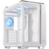 ASUS TUF GAMING GT502 PLUS TG ARGB WHITE Case per PC Gaming, Mid ATX, Doppia camera, Pannelli Laterali Senza Attrezzi, USB 3.2 Gen2 Type-C, 4 ventole ARGB preinstallate, Bianco