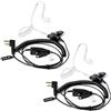 HYS Auricolari in-ear con tubo acustico e microfono PTT in linea, radio bidirezionale, per Kenwood, Puxing, Wouxun, Baofeng, Walkie Talkie (confezione da 2)
