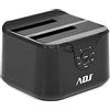 ADJ Docking Station USB 3.0 Per HDD 3.5 2.5 SATA I/II/III, Alimentatore Esterno, Supporta fino a 8 TB, Compatibile con Win/Mac, Nero