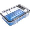 PELI M50 Micro Case - Protezione compatta per attrezzature di valore e utensili compatti; Resistente all'acqua, alla polvere e agli urti; Volume 1 litro; Colore: BLU/TRASPARENTE