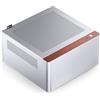 Jonsbo N10 Case PC Argento - Mini-Tower per Mini-ITX, con 2 ventole, fino a 4x SSD da 2,5 pollici, case compatto per HTPC, NAS e sistemi Office