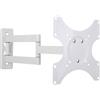 Techly 023820 Supporto a Muro per TV LED LCD 19-37'' Inclinabile 3 Snodi Bianco Bianco