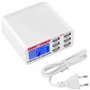 Estink Caricatore da Muro USB, 6 Porte 6A Stazione di Ricarica USB Charger Multi Caricatore da Parete USB Hub Caricatore con Schermo LCD 3,5A per Cellulari Telefono Cellulare Tablet Telefono(EU)