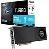 ASUS TURBO AMD Radeon AI PRO R9700, Scheda Grafica 32 GB GDDR6, 256 Bit, PCIe 5.0, 1 HDMI 2.1, 3 DisplayPort 2.1, Software GPU Tweak III, Nero, TURBO-AI-PRO-R9700-32G