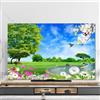 Hixingo Copertura Antipolvere per TV, Motivo Foresta 3D Copri Televisore 32-80inch Copertura Televisore Cover TV Copri TV Protezione TV Custodia Protettiva TV (65inch,Margherita)