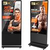 JASZDOT 32/43/55/65 Pollici Monitor Pubblicitario da FHD LCD Digital Signage, Schermo Display Pubblicitario Riproduzione Automatica, Supporto USB/HDMI/WiFi/Android OS (65'' Non-touch Screen)