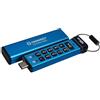 Kingston IronKey Keypad 200C Drive flash Type-C USB, crittografia hardware Certificazione FIPS 140-2 di Livello 3 (in fase di approvazione) con crittografia hardware XTS-AES a 256-bit - IKKP200C/16GB