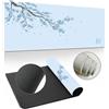 Hearda 3D Modello Tappetino Mouse, Sakura Elegante Tappetino Mouse XXL/XL/L,Tappetino Mouse Gaming con Base in Antiscivolo e Bordi Cuciti,Mouse Pad per Ufficio e Casa (Blu,1000x500x3mm)