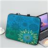 ENEN Custodia Borsa per Laptop, per 13-15,6 Pollici Computer Portatile, Custodia Protettiva PC in Neoprene Elastico Impermeabile Sleeve per Laptop, Stampa de Mandala (blu verde,12 Pollici)