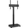Techly 623295 Supporto da Pavimento per TV da 42 a 75 con Regolazione Orizzontale o Verticale Nero Nero