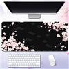 FANSU Stile Giapponese Tappetino Mouse, Tappetino Mouse XXL/XL/L, Tappetino Mouse Gaming con Base Gomma Antiscivolo e Bordi Cuciti, Mouse Pad per Ufficio e Casa (Nero,700x300mm)