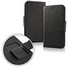 generale (UNIVERSALE) compatibile per BRONDI AMICO S/Smartphone (5.7) Custodia Cover Case Libro Stand Gancio Interno A Slitta Flip Magnetica Portafoglio Eco Pelle vano Porta Card (Nero/INT. Nero)