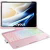 doqo Custodia Tastiera iPad Air 11 & iPad Pro 11 & Trackpad,Rotazione 360° | Digitazione tipo laptop, retroilluminata 7 colori, per iPad Air 11 M4/M3/M2, Air 5/4 & Pro 11 1ª-4ª Gen, Supporto Penna