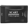 Topiky Scheda di Acquisizione SCART Professionale, Scheda di Acquisizione SCART USB 2.0, Scatola di Registrazione per Streaming Live di Video di Gioco, Leggera e di Piccole Dimensioni.