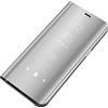Tybiky Custodia per iPhone SE 2020/7/8, custodia a specchio Smart Clear View Custodia Flip Custodia antigraffio per iPhone 7/8, funzione leggio per iPhone 8, argento