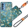 JEZSTHAI Cover Compatibile con Motorola Edge 20 Pro Custodia in Silicone TPU Morbido con Cordino/Laccio Tracolla Cellulare,Antiurto AntiGraffio Protettiva Bumper Case con Disegno Motivi,Cover*A10