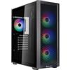 SilverStone Technology FARA 515XR Eccezionale flusso d'aria: alloggiamento ATX Mid-Tower con supporto per due refrigeratori e splendida illuminazione arcobaleno,nero,SST-FA515XR-BG