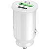 PH26 Caricatore rapido per auto 30 W PD & QC 3.0 per Motorola Moto G06 ultra compatto e potente, 2 porte per caricare 2 dispositivi contemporaneamente