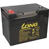 WSB 1 batteria AGM 12 V/75 Ah Kung Long al piombo - KPH75-12NE a ciclo compatibile con 60 Ah, 75 Ah, 77 Ah, MP75-12C REC80-12I 12LC-75 Ah