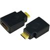 Logilink Adattatore da HDMI a Mini HDMI C F/M, Nero