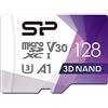 Silicon Power - Scheda di memoria Micro SD U3 SDXC da 128 GB, fino a 100 MB/s, ad alta velocità, per videocamere, DJI Pocket e droni