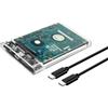 Fegtrtyoa per HDD SSD da 2,5 Pollici A USB 3.1 Tipo C 4 TB Trasparente per Disco Rigido Esterno Compatibile con UASP III Laptop