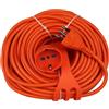 A2ZWORLD Prolunga Elettrica 10 Metri, Sezione Cavo 3X1.5mm², Spina Italiana 16A, Presa Multistandard Bipasso Schuko 10/16A, Max 3500W 250V, Supporto Avvolgicavi Incluso (10 Metri)