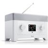 Teufel RADIO 3SIXTY, Altoparlante e Radio Bluetooth, Radio DAB + e FM, Subwoofer, Radio Internet e Funzione Power Bank con Telecomando e Ingresso AUX, Bianco