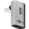 goobay Adattatore USB-C 240 W 40 Gbit prolunga 90° verticale lungo USB4 (maschio a femmina) / USB 4.0 Adpter 8 K @60 Hz, retrocompatibile USB 3.1, USB 2.0/74442