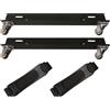 Techly 102222 Supporto Universale per PC Case Tower con Ruote Nero