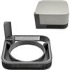 Hesupy Supporto di raffreddamento 2 in 1 con pulsante di accensione ausiliario per Mac Mini M4 2024, base di raffreddamento per stampa 3D, dissipazione del calore, staffa di supporto per aumentare il