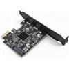 Annadue Scheda di Espansione USB C PCIe, USB 3.2 Gen2 10 Gpbs con 2 Porte di Tipo C Scheda Controller PCI Express Schede Adattatore Aggiuntivo PCI-E Adattatore Pannello Frontale PCIe per