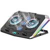 Hoopoocolor Tappetino di Raffreddamento Per Laptop, Con Altezza Regolabile, 5 Ventole Dissipazione Del Calore Rapida, Supporto Multi-Angolo, Supporto di Raffreddamento per Notebook A Basso Ru