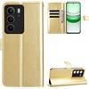 BellaCase Custodia Oppo Realme C71 4G [Custodia Portafoglio] [Staffa] [Slot per schede] [Flip Cover Magnetica] Compatibile con Lo Smartphone Oppo Realme C71 4G(d'oro)