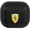 CG MOBILE Ferrari FESA3CABK FEA3SILRE Custodia per AirPods 3 Multicolore On Track PU Carbon