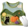 Generico Tappetino Per Mouse - Tappetino con Design a Maglione Maglia - Mouse Pad Con Stampe Gatto, Per Desktop, Casa, Laptop, Computer, Uomini, Donne