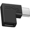 Tewzafiya Connettore di tipo C, adattatore di connettore di tipo C, adattatore di trasferimento dati di 90 gradi, 10 Gbit/s, adattatore di trasferimento dati | Dispositivi elettronici che collegano forniture