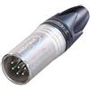 Neutrik Connettore XLR maschio aereo 6 poli, Grigio