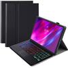 VLEAQC Custodia con Tastiera per Lenovo Tab M10 Plus 10,6 Pollici 2022 3a Generazione, Tastiera trackpad Wireless Bluetooth Rimovibile retroilluminata a 3 Colori, Cover Leggera e Sottile,Nero