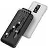 AKIZA Power Bank 20000mAh Caricabatterie Portatile ad Alta Velocità con 4 Cavi USB