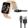 Blueshaweu Cavo di ricarica compatibile con NAIXUES 2024 smartwatch da donna 1,85, cavo caricatore caricatore stazione di ricarica per smartwatch da donna NAIXUES 2024 (nero)