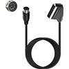 TQUXNGA Cavo video audio da SCART a 8 pin RGB 28 AWG placcato rame potenziato segnali Claritys Professional SCART Rgbs Video Cable