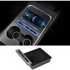 TOPABYTE Hub USB LED con vassoio organizer per console centrale per Tesla Model 3 2019-2023 e Model Y 2020-2024 supporto ricarica rapida 27W