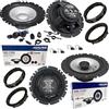 EvoTuning Kit 6 Casse Altoparlanti per VW T-Cross Anteriori e Posteriori compatibile con Alpine Sxe-1750S+Sxe-1725S Set 2 Woofer 2 Tweeter 2 Coassiali 4 Anelli 4 Cavi (no plug and play)