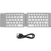 Jectse Tastiera Pieghevole Bluetooth Full Size - Ultra Sottile Con Cavo USB, Wireless Portatile per Smartphone Tablet (Nero)