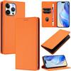 Beajew Cover per Samsung Galaxy A7 2018 Flip Custodia in Pelle PU, Cover Portafoglio,Funzione Supporto,Magnetica,Slot Schede,Protettiva Custodia Resistente Antiurto,Premium Wallet Libro Case-Arancione