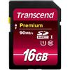 Transcend TS16GSDU1 Scheda di Memoria SDHC da 16 GB, Classe 10 UHS-I Premium