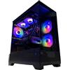 Golook PC Gaming Space 2.1 - Ryzen 5 9600X / 32GB RAM / 1TB NVME M.2 / RTX 5070 12GB GDDR7 / B650M / 6 Ventole Raffreddamento Liquido 240mm - Wifi Bluetooth - Computer Fisso