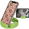 GoDonut,Supporto universale per cellulare e tablet, compatibile con Android, iPad, iPhone, Samsung Galaxy G, Nokia Pixel, multiangolo per visualizzare su tablet, Kindle Fire, 6S, 5 verde lime